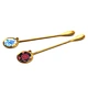 gold stirring spoon